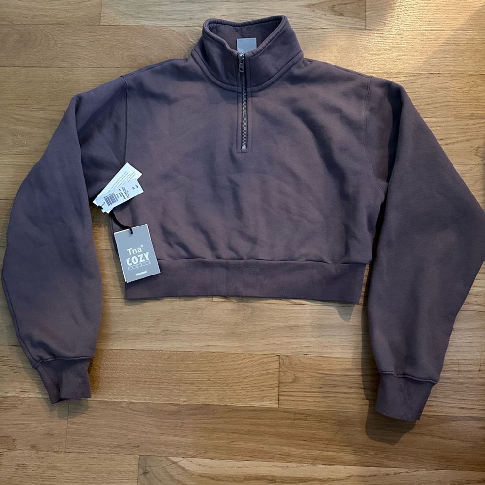 Aritzia TNA Pullover Cozy Perfect 1/4 Small